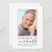 Forever in Our Hearts Foto Beerdigung Beileid Dankeskarte (Vorne/Hinten)