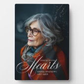 "Forever in Our Hearts" Foto Beerdigung Gedenkstät Fotoplatte (Vorderseite)