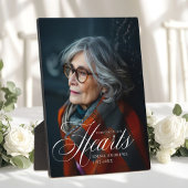 "Forever in Our Hearts" Foto Beerdigung Gedenkstät Fotoplatte