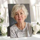 "Forever in Our Hearts" Foto Beerdigung Gedenkstät Fotoplatte