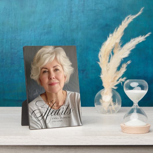 "Forever in Our Hearts" Foto Beerdigung Gedenkstät Fotoplatte (Seite)