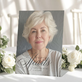 "Forever in Our Hearts" Foto Beerdigung Gedenkstät Sockelschild