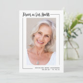 Forever in Our Hearts Foto Beileid Beerdigung Dankeskarte (Stehend Vorderseite)