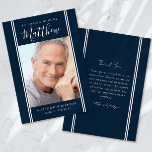 Forever in Our Hearts Foto Beileid Dankeskarte