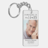 Forever in Our Hearts Foto Beileid Memorial Schlüsselanhänger (Vorderseite links)