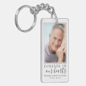 Forever in Our Hearts Foto Beileid Memorial Schlüsselanhänger (Vorderseite links)