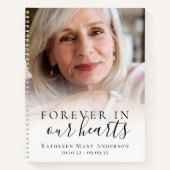Forever in Our Hearts Foto Funeral Guest Book Notizblock (Vorderseite)