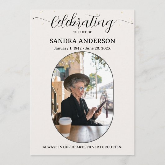 Forever In Our Hearts Funeral with Photo Programm (Vorderseite)