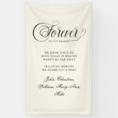 Forever In Our Hearts- Memorial Beige Banner (Vertikal)