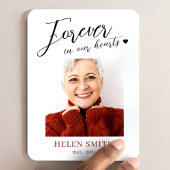 Forever in Our Hearts Memorial Funeral Photo Magnet
