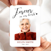 Forever in Our Hearts Memorial Funeral Photo Magnet