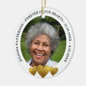 Forever in Our Hearts Memorial Photo Keepsake Keramik Ornament (Links)