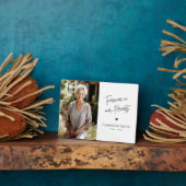 Forever in our hearts memorial photo modern script fotoplatte (Seite)