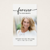 Forever in Our Hearts Memorial Prayer Cards (Vorderseite)