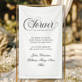 Forever In Our Hearts- Memorial White Banner