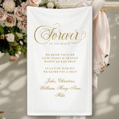 Forever In Our Hearts- Memorial White Banner