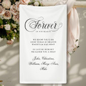 Forever In Our Hearts- Memorial White Banner