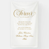 Forever In Our Hearts- Memorial White Banner (Vertikal)