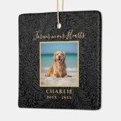 Forever in our Hearts Pet Memorial Name Photo Keramikornament (Links)