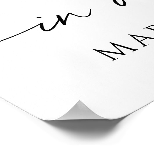 Forever in Our Hearts Photo Elegant Script Funeral Poster (Ecke)