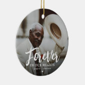 Forever in our Hearts Photo Keepsake Christmas Keramik Ornament (Rechts)