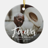 Forever in our Hearts Photo Keepsake Christmas Keramik Ornament (Vorne)
