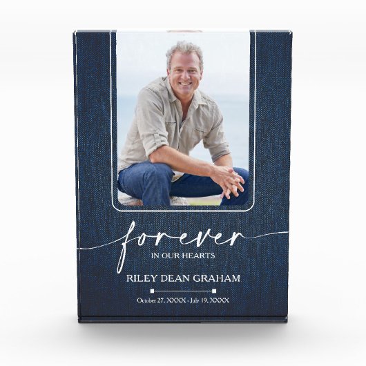 Forever in our Hearts Photo Memorial Fotoblock (Vorderseite)