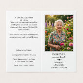 Forever in our Hearts Photo Poem Memorial Prayer (Außenseite Aufgefaltet)