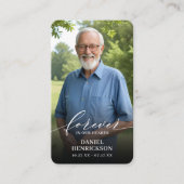 Forever in our Hearts Photo Prayer Card Visitenkarte (Vorderseite)