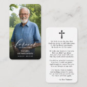 Forever in our Hearts Photo Prayer Card Visitenkarte (Vorne/Hinten)