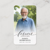 Forever in our Hearts Photo Prayer Card Visitenkarte (Vorderseite)
