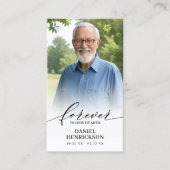 Forever in our Hearts Photo Prayer Card Visitenkarte (Vorderseite)