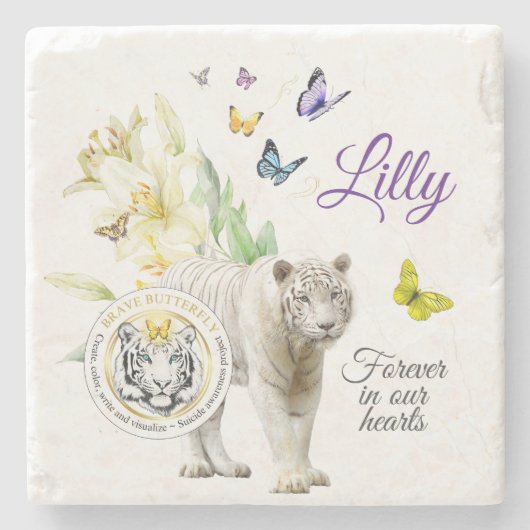 Forever in our hearts steinuntersetzer (Vorderseite)