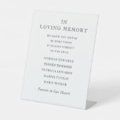 Forever In Our Hearts Wedding Memorial Names Bride Sockelschild (Vorderseite)