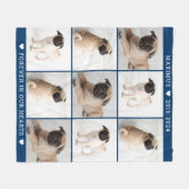 Forever in unserem Hearts Dog Foto Collage Memoria Fleecedecke (Vorderseite (Horizontal))