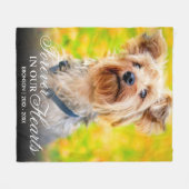 Forever in unserem Hearts Foto Memorial Fleecedecke (Vorderseite (Horizontal))