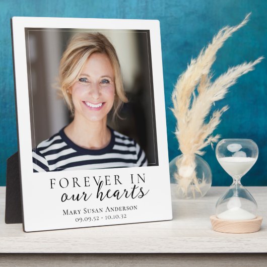 Forever in unserem Hearts Foto Memorial Fotoplatte (Seite)
