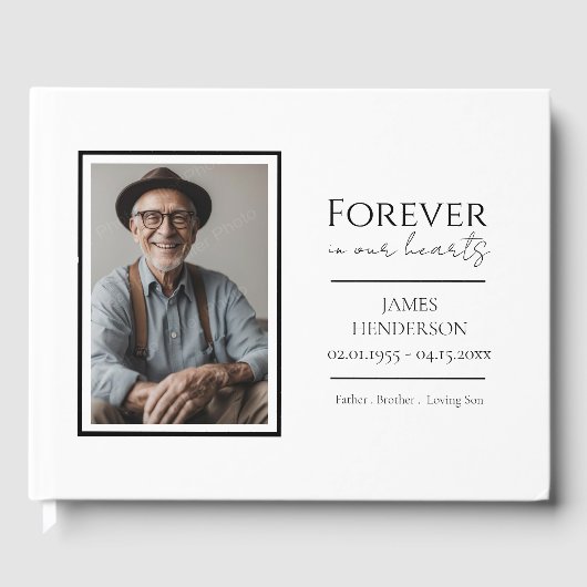 Forever in unserem Hearts Foto Memorial Gästebuch (Vorderseite)