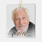 Forever in unserem Hearts Foto Memorial Keramikornament (Links)