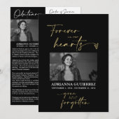 Forever in unserem Hearts Foto Memorial Programm (Vorne/Hinten)