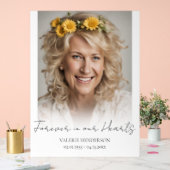 Forever in unserem Hearts Memorial Foto Acrylschild (Hochzeit)