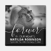 Forever in unserem Hearts Memorial Foto Magnet (Vorne)