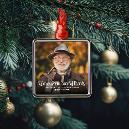 Forever in unserem Hearts Memorial Foto Ornament Aus Metall