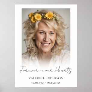Forever in unserem Hearts Memorial Foto Poster