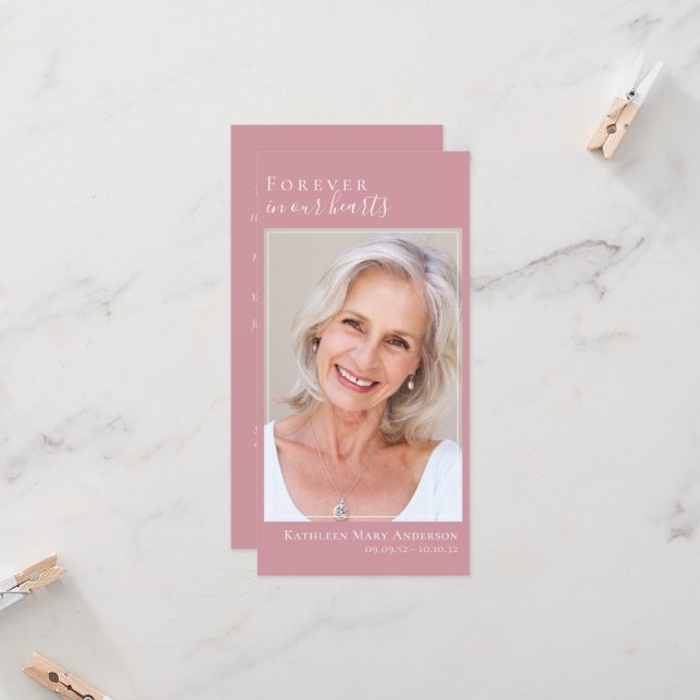 Forever in unserem Hearts Memorial Grosses 8x4 Les (Vorderseite/Rückseite Beispiel)