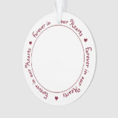 Forever in unserem Hearts Personalisiert Foto Memo Ornament (Vorderseite)