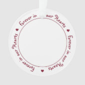 Forever in unserem Hearts Personalisiert Foto Memo Ornament (Vorderseite)