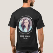 Forever in unserem Hearts Personalisiert Foto Memo T-Shirt (Rückseite)