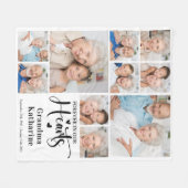 Forever in unserem Herz 10 Foto Collage Memorial Fleecedecke (Vorderseite (Horizontal))