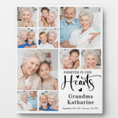 Forever in unserem Herz 10 Foto Collage Memorial Fotoplatte (Vorderseite)